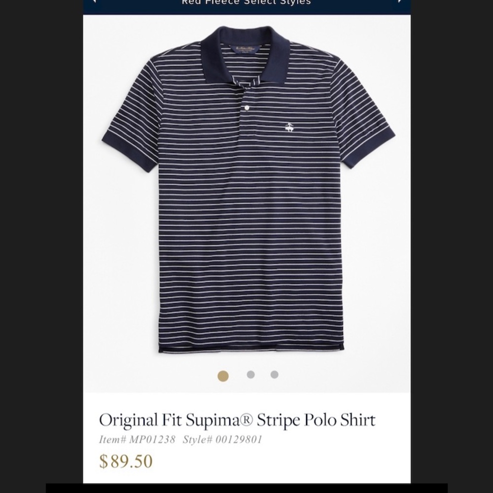 Brooks Brothers Original Supima Striped Polo Shirt
